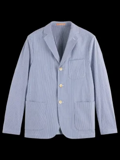 Unconstructed striped seersucker blazer-Scotch & Soda Best