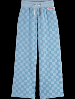 VELOUR CHECKERBOARD JOGGER-Scotch & Soda Clearance