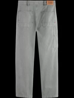 Verve - acid washed cotton-blend worker pant-Scotch & Soda Best