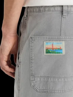 Verve - acid washed cotton-blend worker pant-Scotch & Soda Best