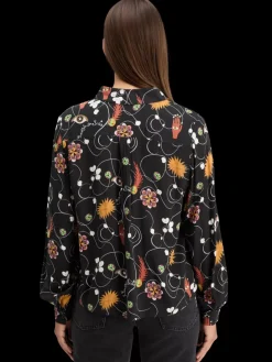 VISCOSE PRINTED BALLOON SLEEVE SHIRT-Scotch & Soda Sale