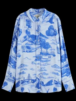 VISCOSE PRINTED RELAXED FIT SHIRT-Scotch & Soda Sale