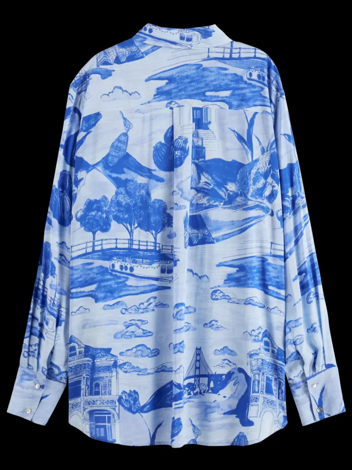 VISCOSE PRINTED RELAXED FIT SHIRT-Scotch & Soda Sale