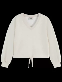 V-neck modal sweatshirt-Scotch & Soda Fashion