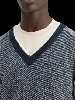 V-neck vest special stitch-Scotch & Soda Online