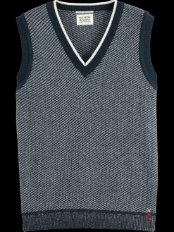 V-neck vest special stitch-Scotch & Soda Online