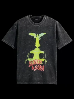 Washed artwork relaxed fit t-shirt-Scotch & Soda Online