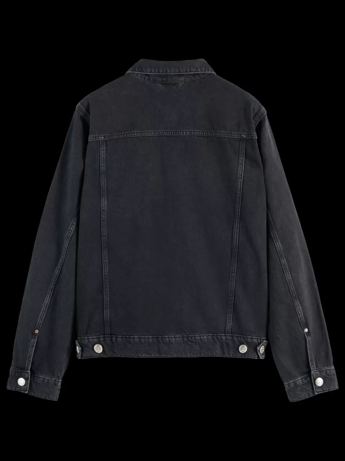 WASHED BLACK DENIM TRUCKER JACKET-Scotch & Soda Best