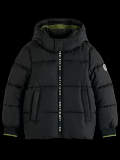 WATER REPELLENT HOODED PUFFER JACKET-Scotch & Soda Online