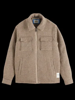 Wool blend zip-thru overshirt-Scotch & Soda Hot