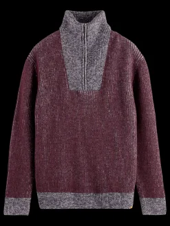 ZIP TROYER ALPACA WOOL BLEND SWEATER-Scotch & Soda Online